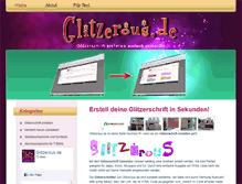 Tablet Screenshot of glitzerous.de